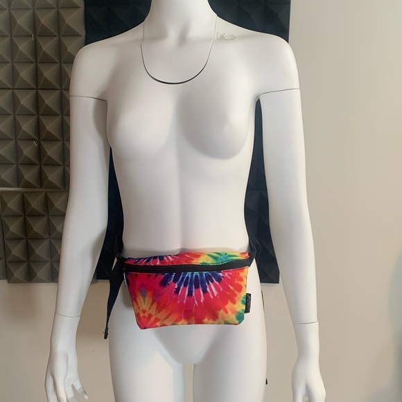 Rainbow Tie Dye Print Fanny Pack Waist Bag - Picture 4 of 10